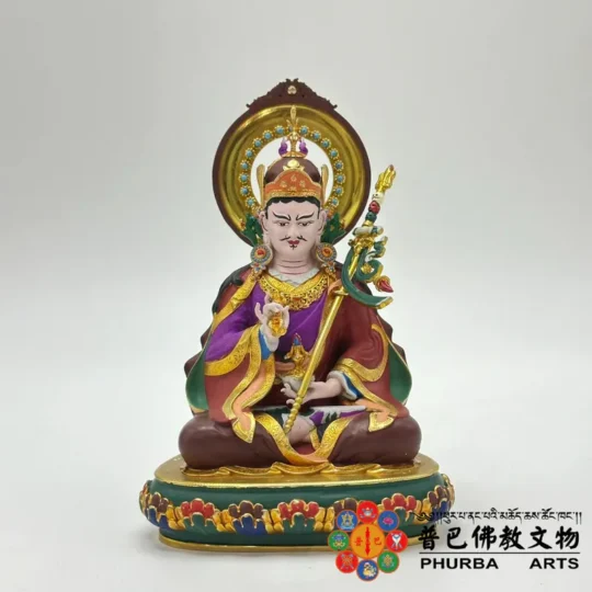 佛像彩繪鎏金蓮花生大士