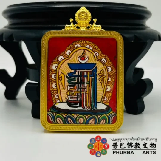 手繪時輪金剛唐卡舍利子吊墜