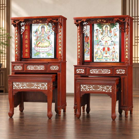 鏡花佛櫥(淺色) 神桌