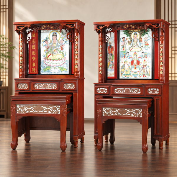 鏡花佛櫥(淺色) 神桌